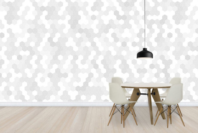 PHOTOWALL / Hexagon - Grey (e24470)
