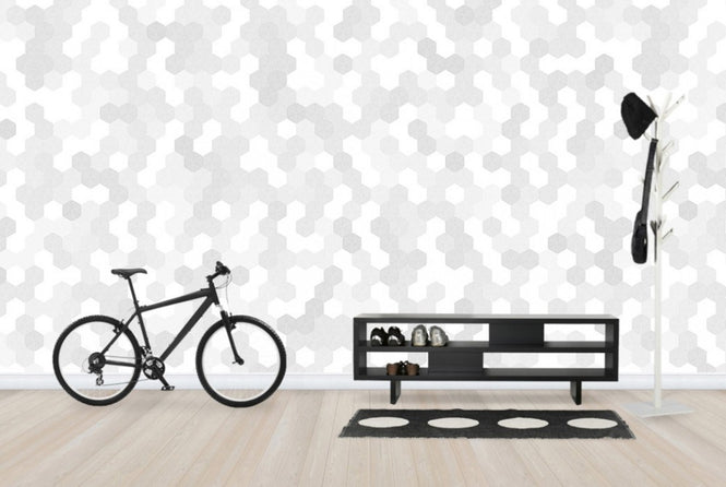 PHOTOWALL / Hexagon - Grey (e24470)