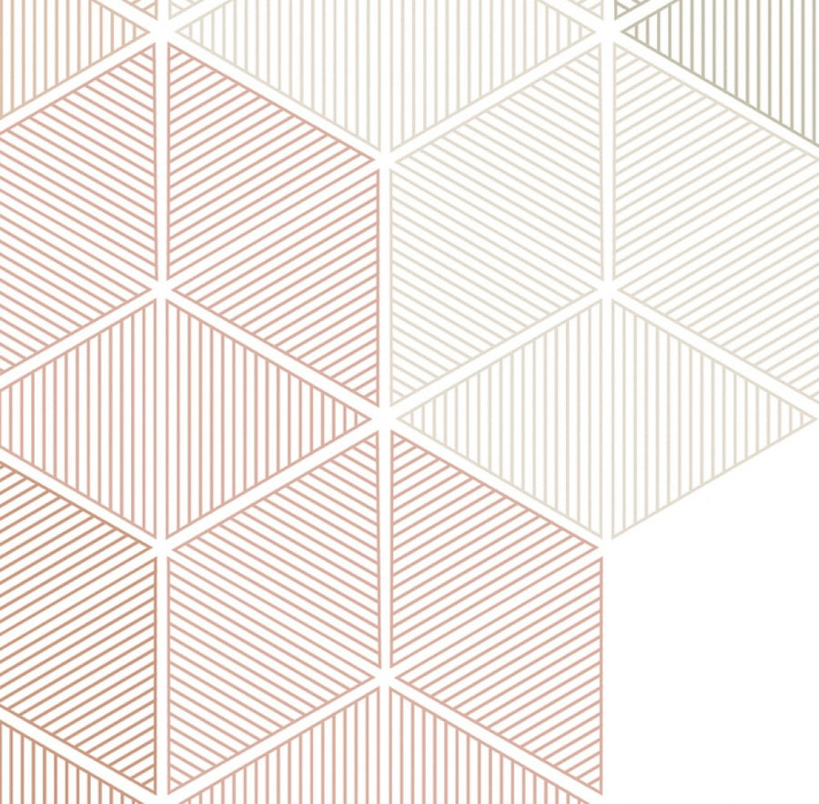 PHOTOWALL / Hexagon - Pink (e24471)