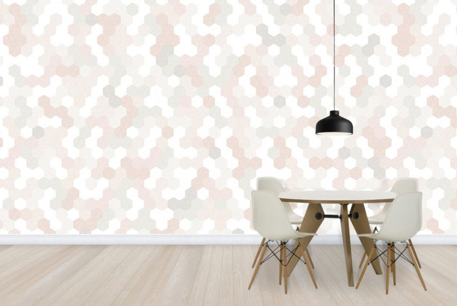 PHOTOWALL / Hexagon - Pink (e24471)