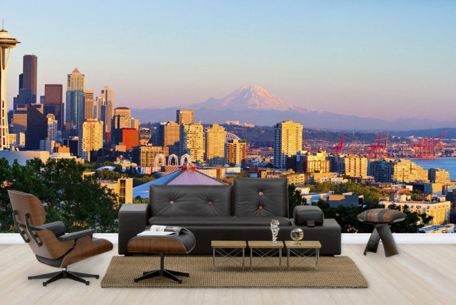 PHOTOWALL / Seattle and Mount Rainier (e24525)