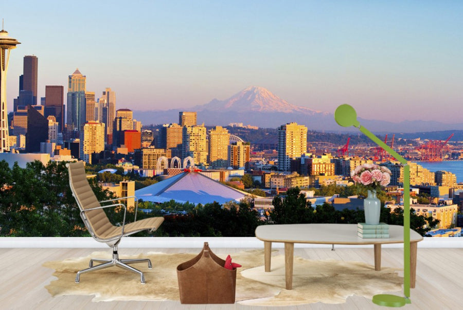 PHOTOWALL / Seattle and Mount Rainier (e24525)