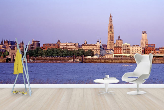 PHOTOWALL / Antwerp Skyline at Dusk (e24533)
