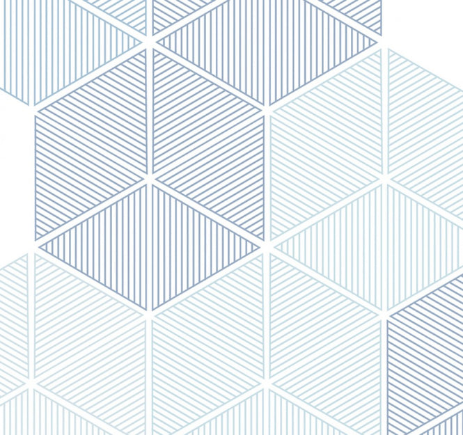PHOTOWALL / Hexagon - Blue (e24656)