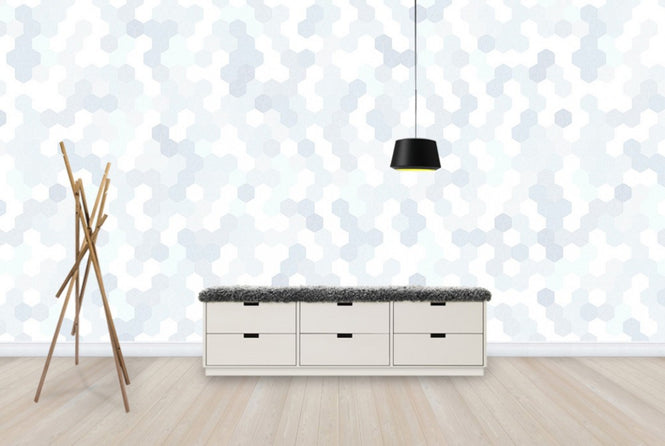 PHOTOWALL / Hexagon - Blue (e24656)