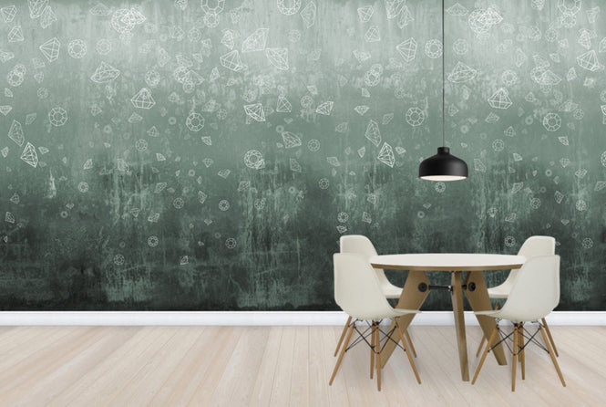 PHOTOWALL / Lost Diamonds - Bluegreen (e24657)