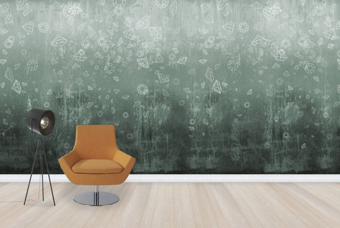 PHOTOWALL / Lost Diamonds - Bluegreen (e24657)
