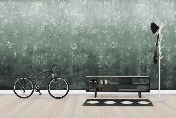 PHOTOWALL / Lost Diamonds - Bluegreen (e24657)