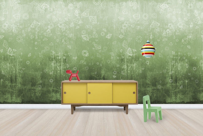 PHOTOWALL / Lost Diamonds - Light Green (e24659)