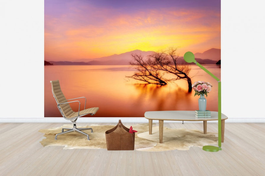 PHOTOWALL / Rosy Sunset over Lake (e24665)