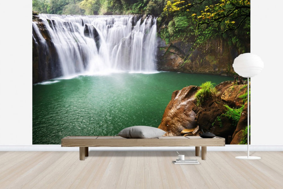 PHOTOWALL / Emerald Green Shifen Waterfall (e24699)