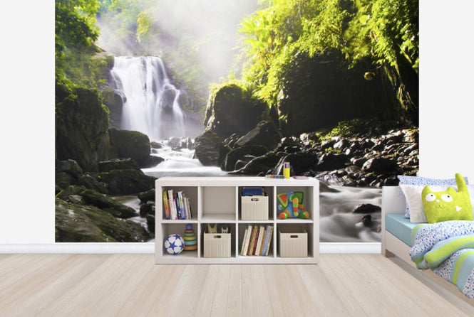 PHOTOWALL / Sunrays over Waterfall (e24837)