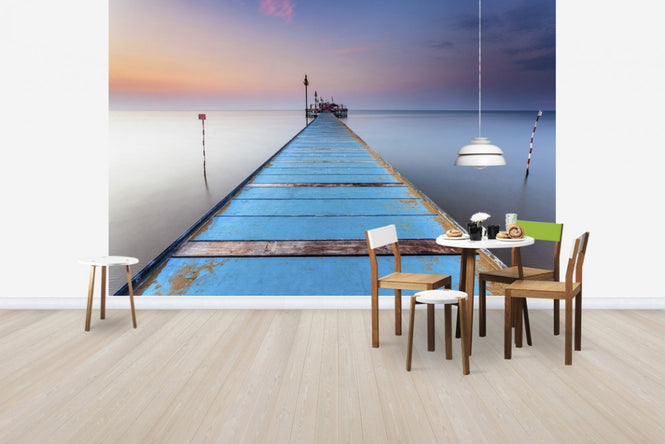 PHOTOWALL / Blue Wooden Pier (e29417)