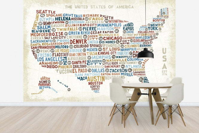 PHOTOWALL / US City Map (e24848)