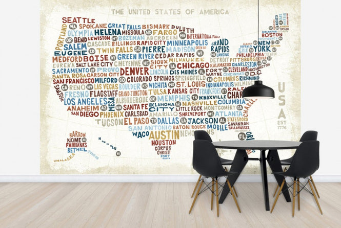 PHOTOWALL / US City Map (e24848)
