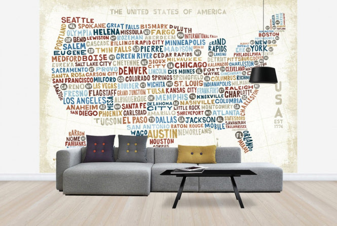 PHOTOWALL / US City Map (e24848)