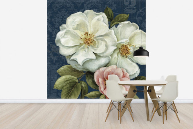 PHOTOWALL / Floral Damask on Indigo 2 (e24890)