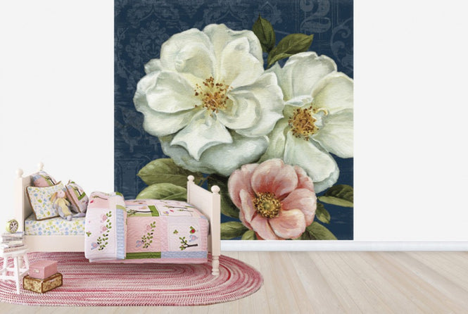 PHOTOWALL / Floral Damask on Indigo 2 (e24890)