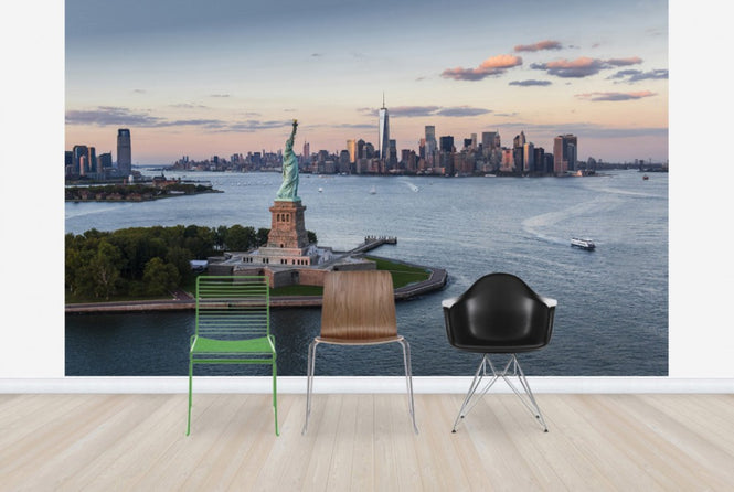 PHOTOWALL / Aerial View of Statue of Liberty (e40331)