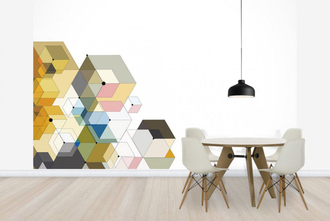PHOTOWALL / Abstract Color Hexagons (e24990)