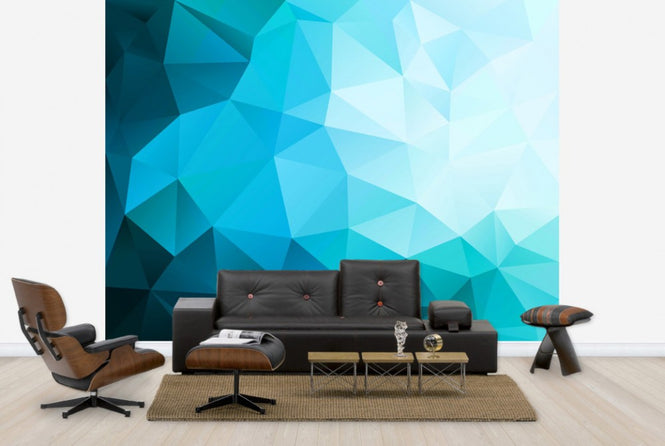 PHOTOWALL / Blue Polygonal (e25004)