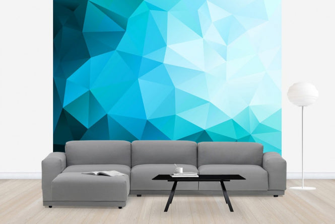 PHOTOWALL / Blue Polygonal (e25004)