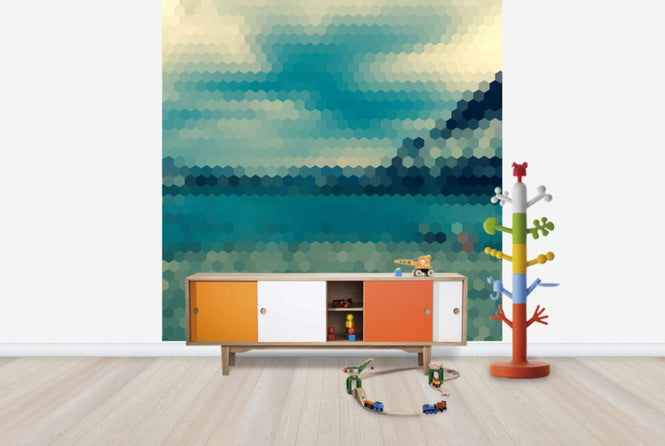 PHOTOWALL / Hexagon Landscape Pattern (e25023)