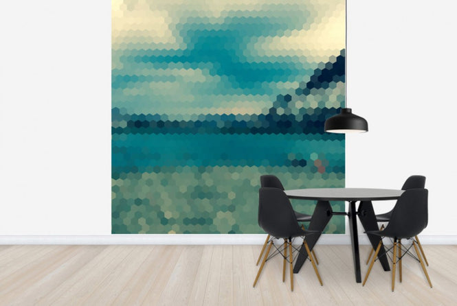 PHOTOWALL / Hexagon Landscape Pattern (e25023)