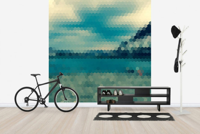 PHOTOWALL / Hexagon Landscape Pattern (e25023)