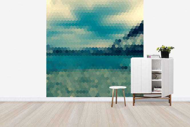PHOTOWALL / Hexagon Landscape Pattern (e25023)