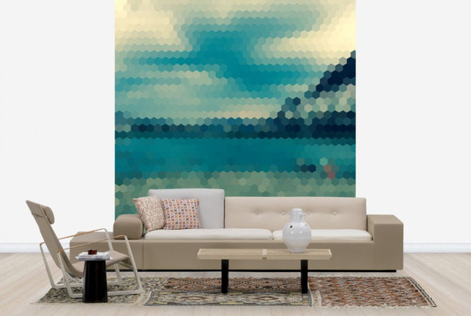 PHOTOWALL / Hexagon Landscape Pattern (e25023)