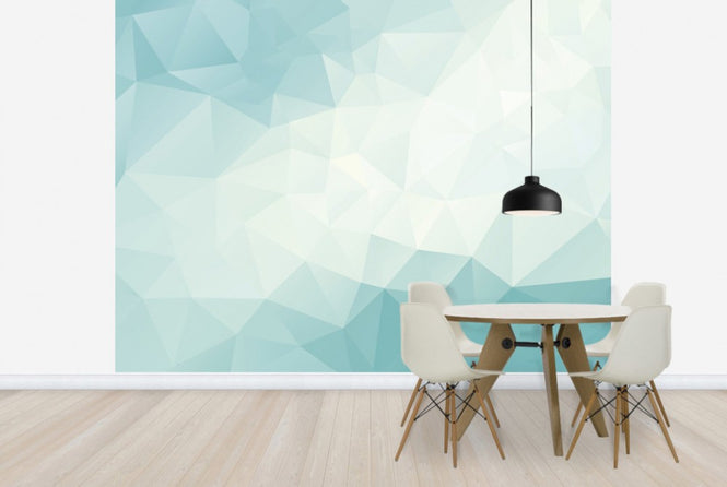 PHOTOWALL / Ice Blue Polygonal (e25030)
