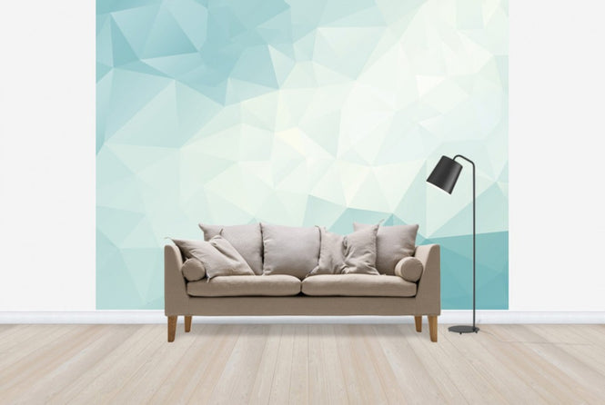 PHOTOWALL / Ice Blue Polygonal (e25030)