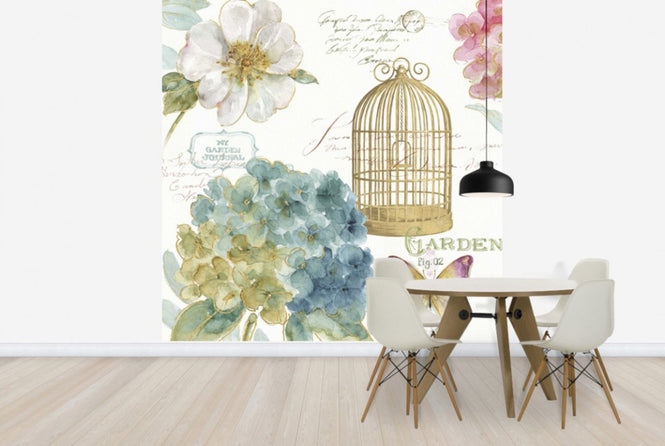 PHOTOWALL / Hydrangea Birdcage (e25064)