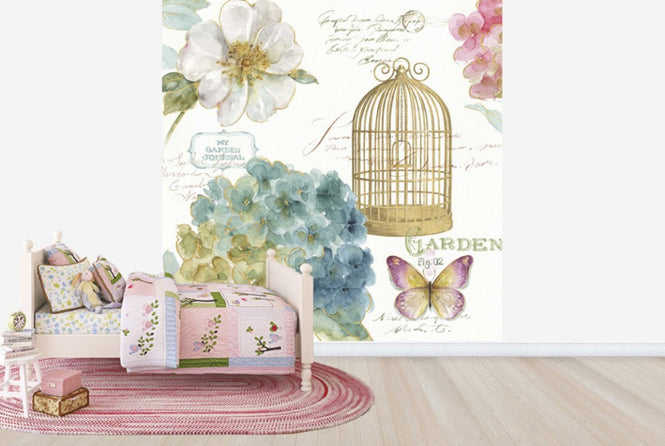 PHOTOWALL / Hydrangea Birdcage (e25064)