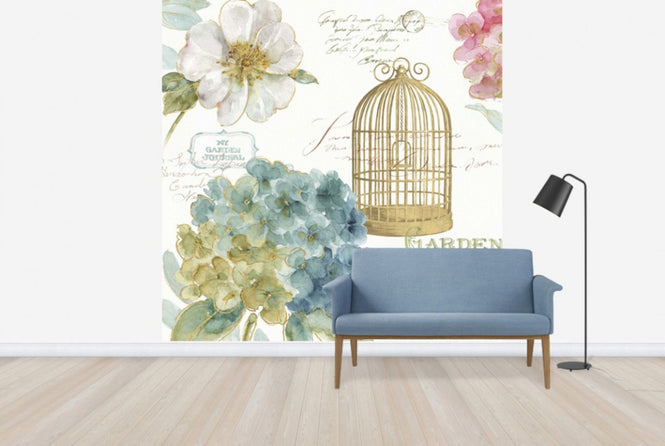 PHOTOWALL / Hydrangea Birdcage (e25064)