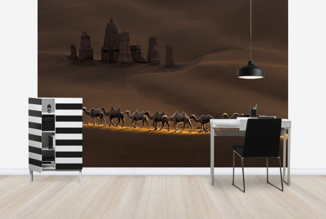 PHOTOWALL / Castle and Camels (e29481)