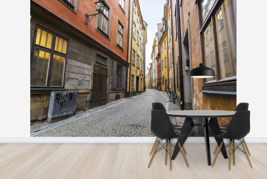 PHOTOWALL / Street in Gamla Stan Stockholm (e25263)
