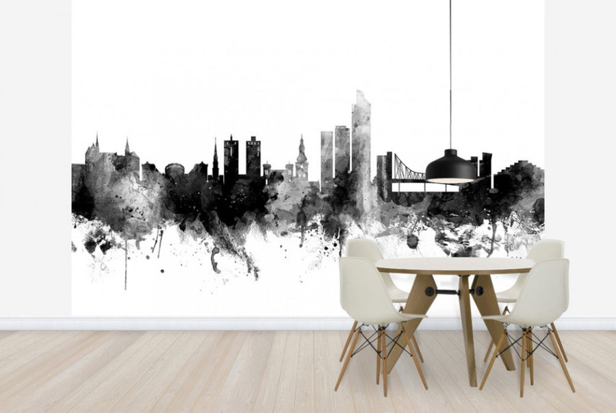 PHOTOWALL / Oslo Skyline Black (e25276)