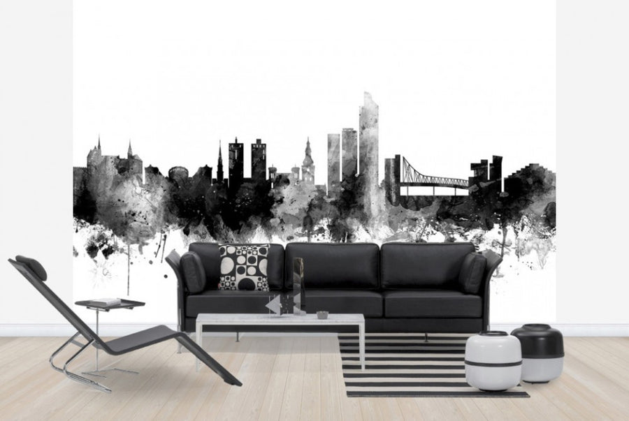 PHOTOWALL / Oslo Skyline Black (e25276)