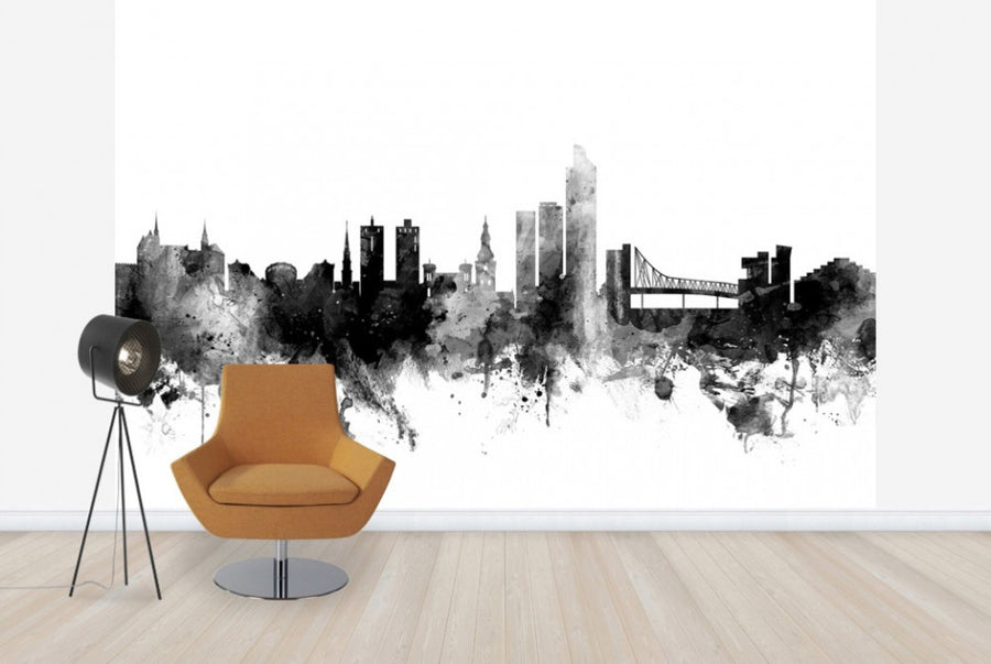 PHOTOWALL / Oslo Skyline Black (e25276)