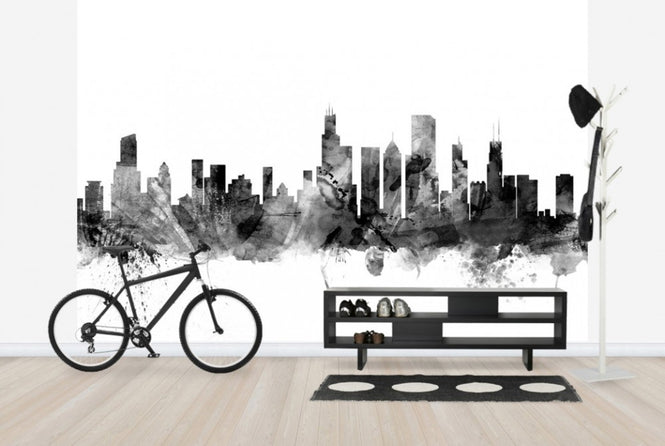 PHOTOWALL / Chicago Skyline Black (e25346)