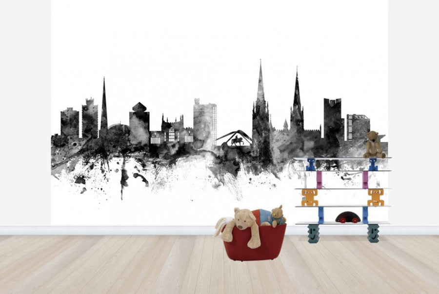 PHOTOWALL / Coventry UK Skyline Black (e25350)