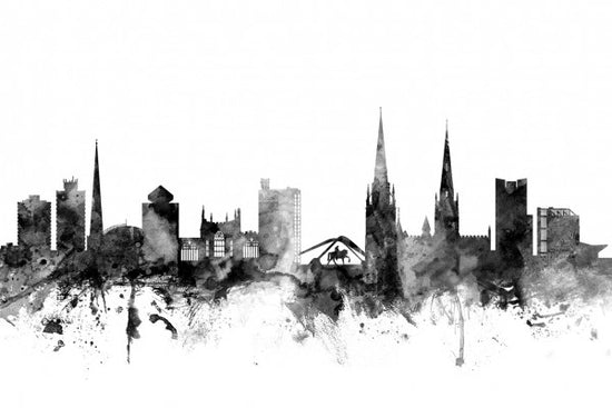 PHOTOWALL / Coventry UK Skyline Black (e25350)