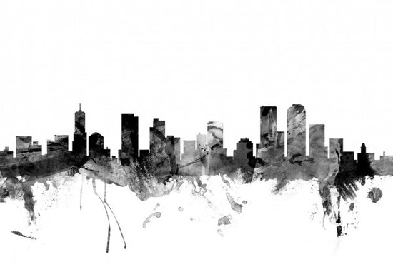 PHOTOWALL / Denver Colorado Skyline Black (e25352)