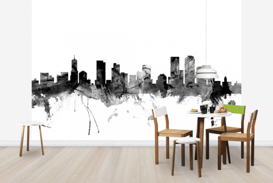 PHOTOWALL / Denver Colorado Skyline Black (e25352)