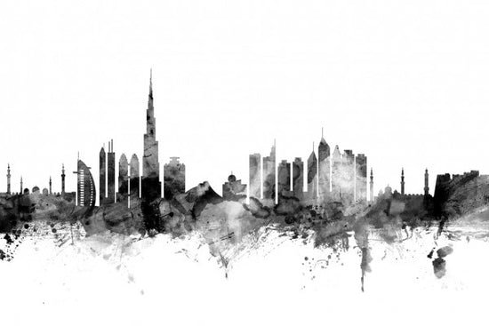 PHOTOWALL / Dubai Skyline Black (e25354)