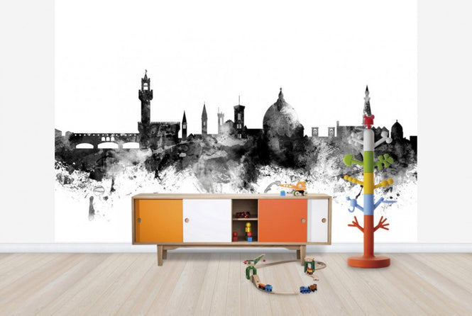 PHOTOWALL / Florence Italy Skyline Black (e25360)
