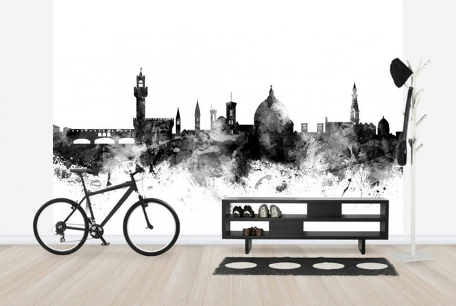PHOTOWALL / Florence Italy Skyline Black (e25360)