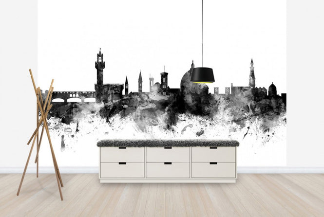 PHOTOWALL / Florence Italy Skyline Black (e25360)
